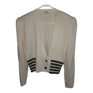 Vintage St. John Collection by Marie Gray Santana Knit Cropped Cardigan Size 12